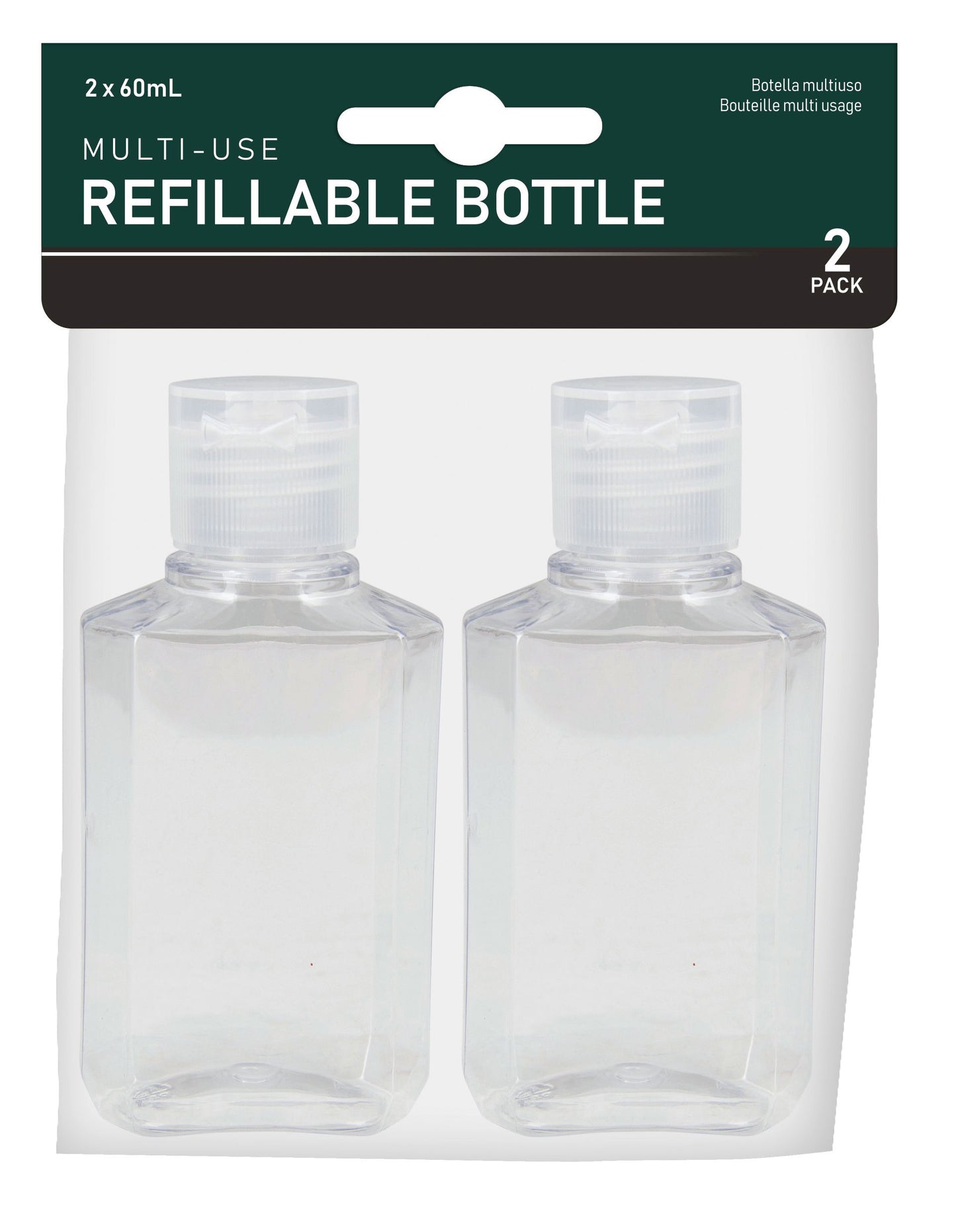 Multi-Use Bottles 60mL - 2 Pack Travel Size