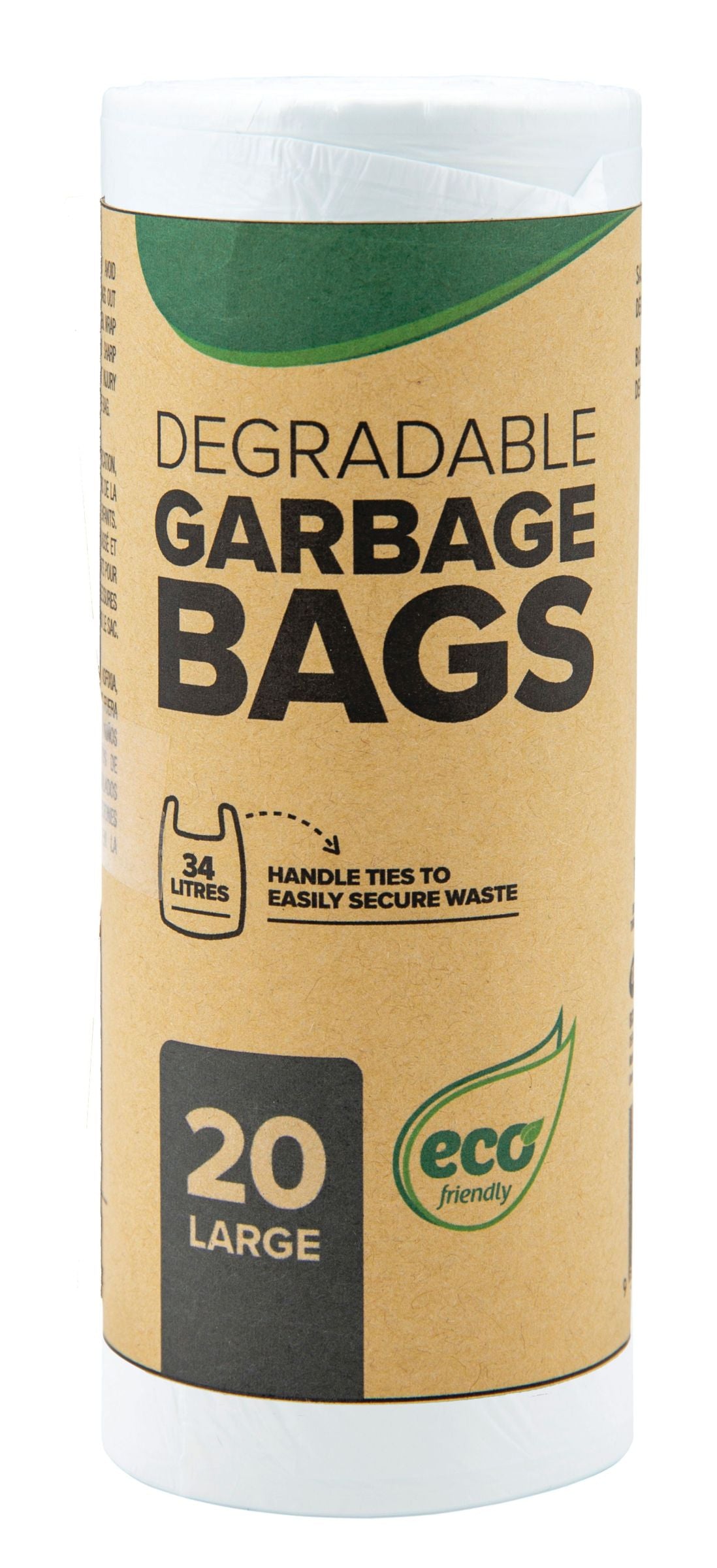 Degradable Bags Bin Liner 34L 20 Pack