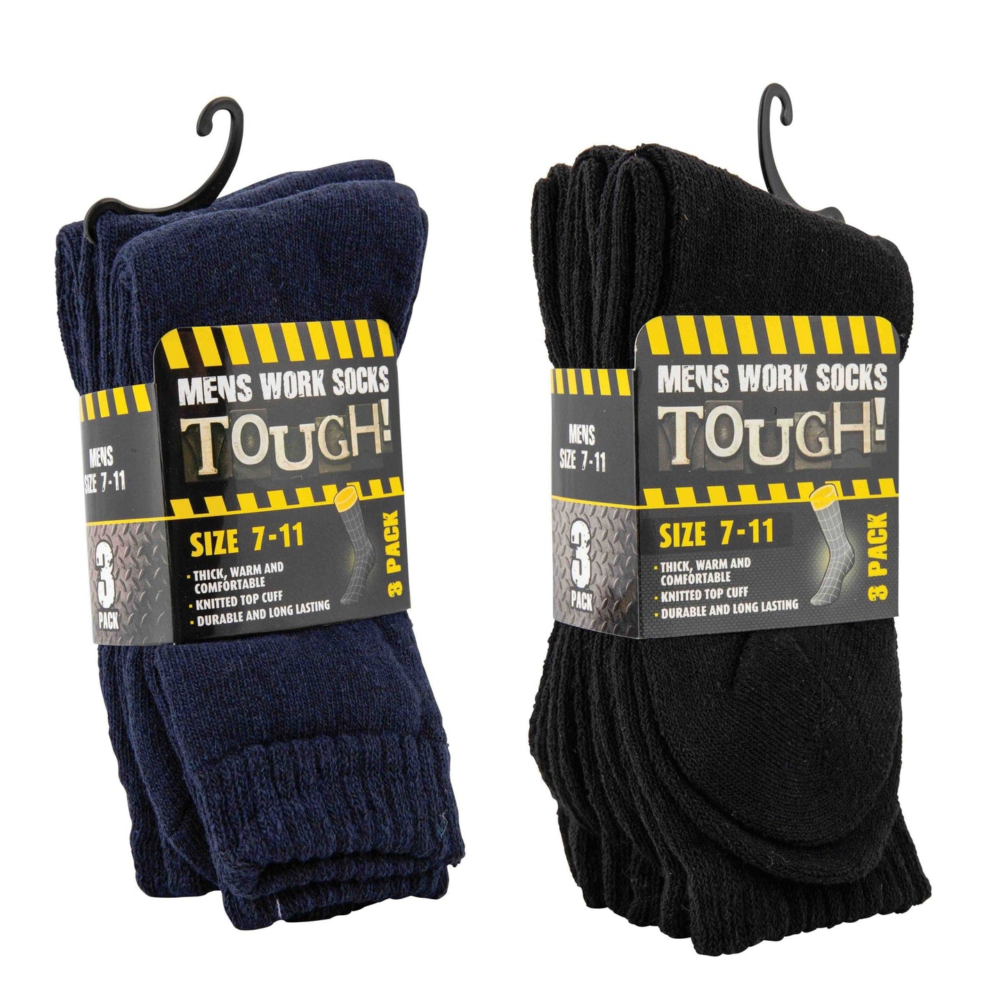 Work Socks Mens 7-11 3 Pairs