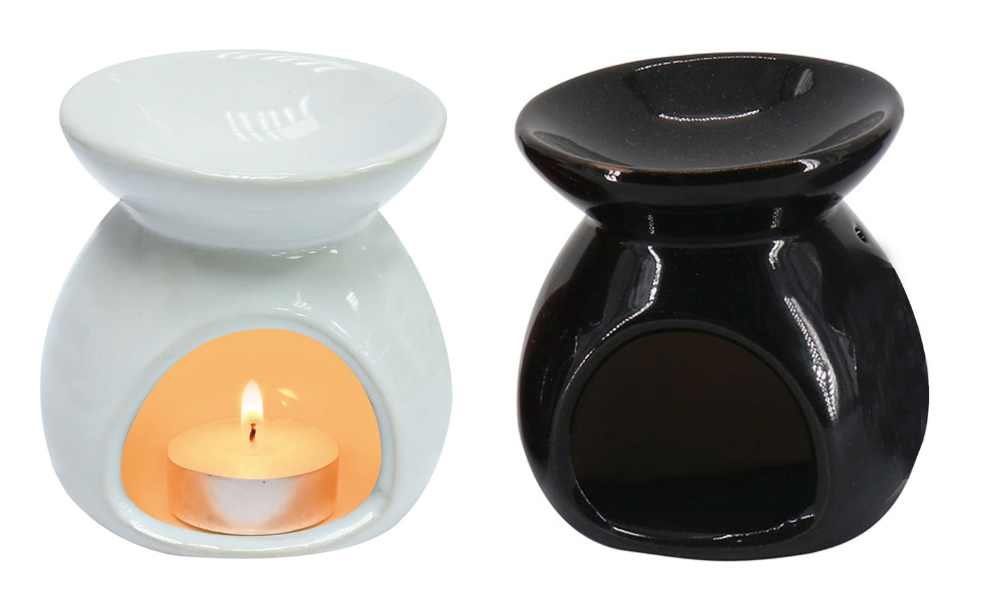 Oil Burner Ceramic 8cm 2 Assorted Colours