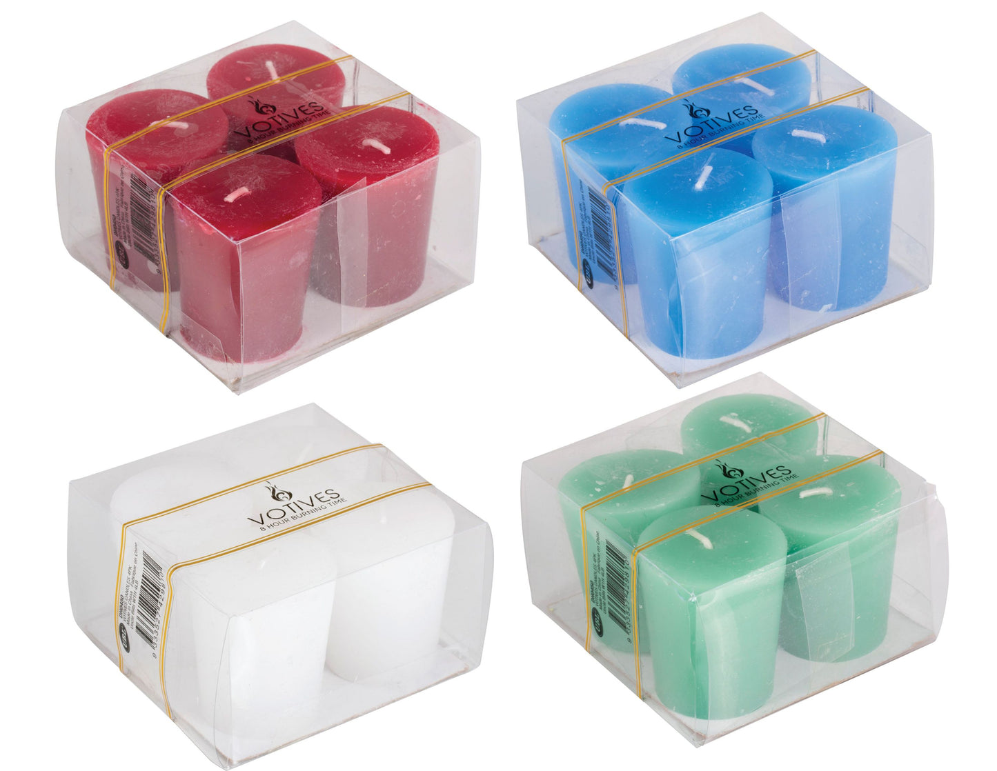 Votive Scented Candles 4-Pack - 4 Assorted Scents