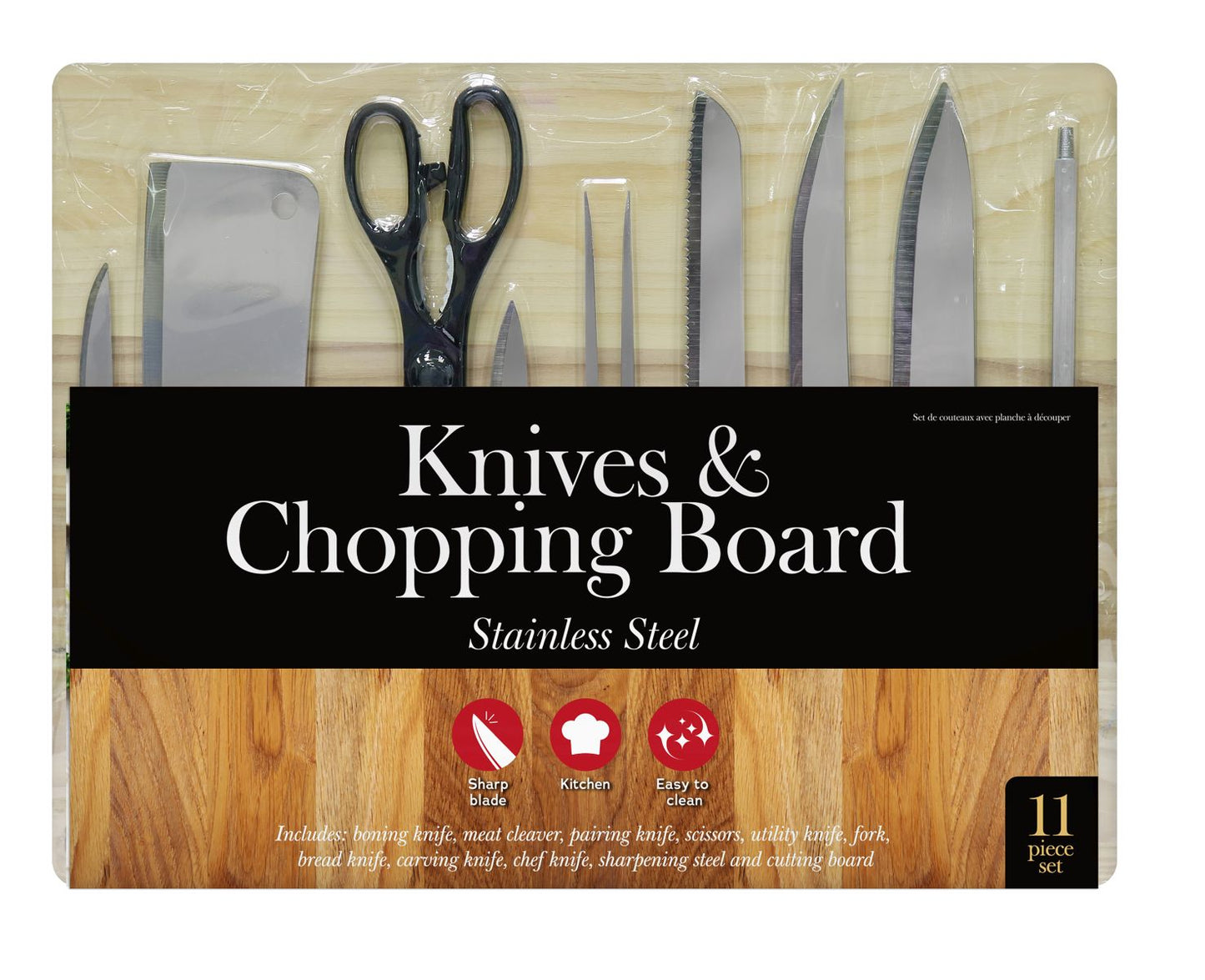 Knife & Chopping Board 11 Piece Set