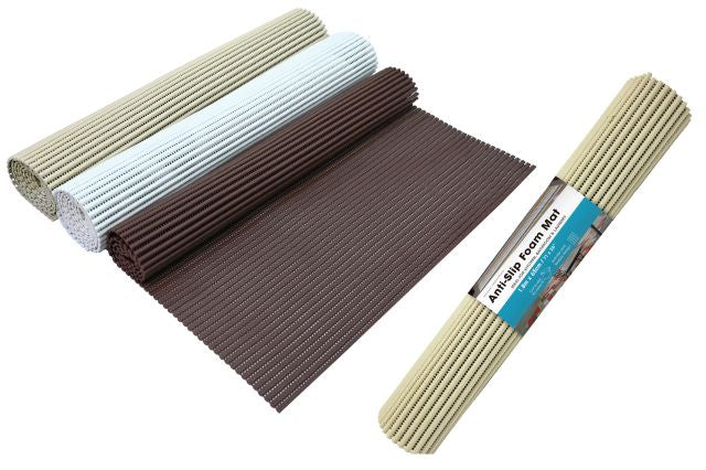 Anti-Slip Foam Mat 65 x 180cm 3 Assorted Colours