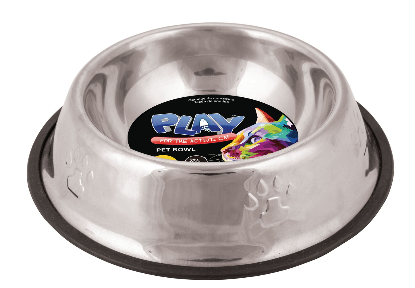 Pet Bowl Embossed Stainless Steel 350mL