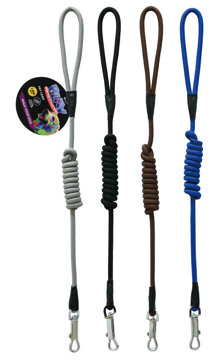 Pet Lead Cord 1.6m 4 Assorted Colours