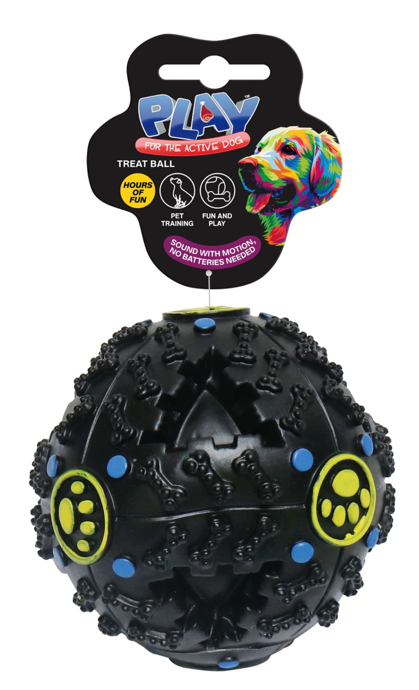 Dog Treat Ball 9.3cm - Interactive Toy