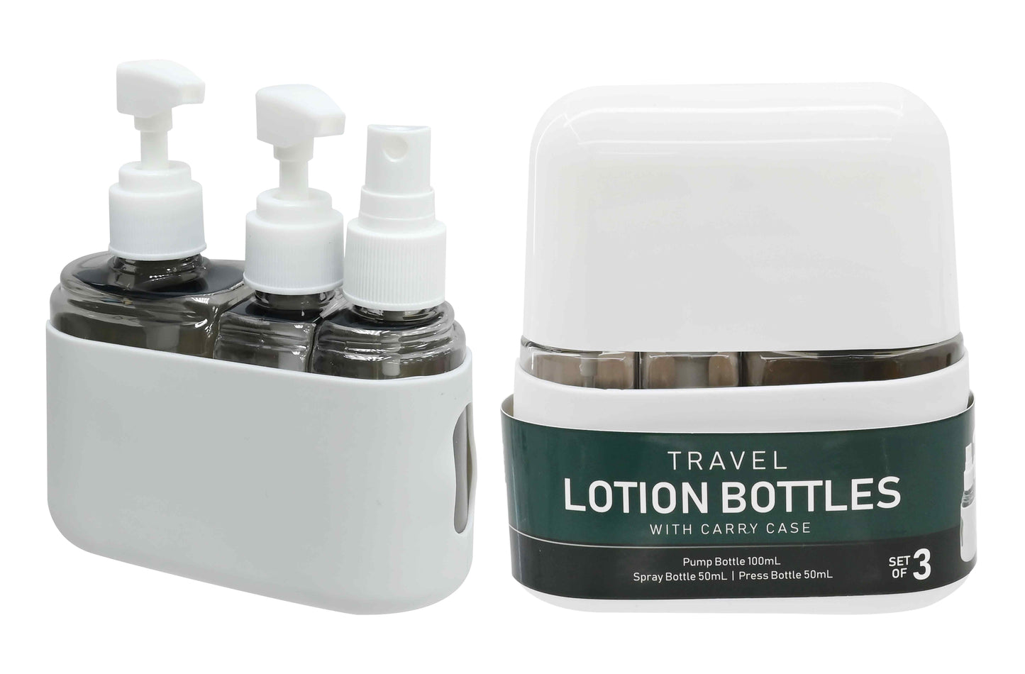 Travel Lotion & Spray 3 Bottle Set 50ml 50ml 100mL