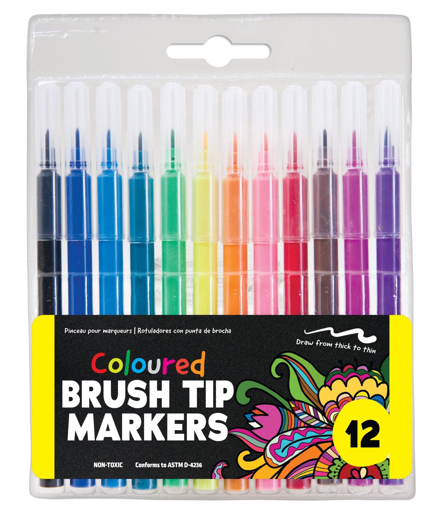 Brush Tip Markers 12 Pack