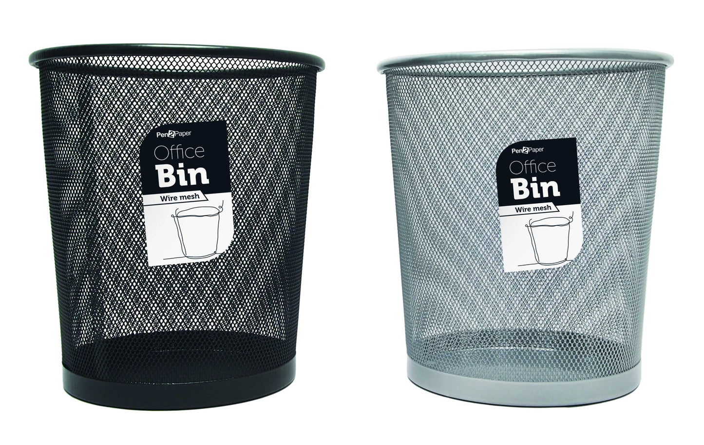 Trash Bin Mesh 26 x 23.5 x 18cm 2 Assorted