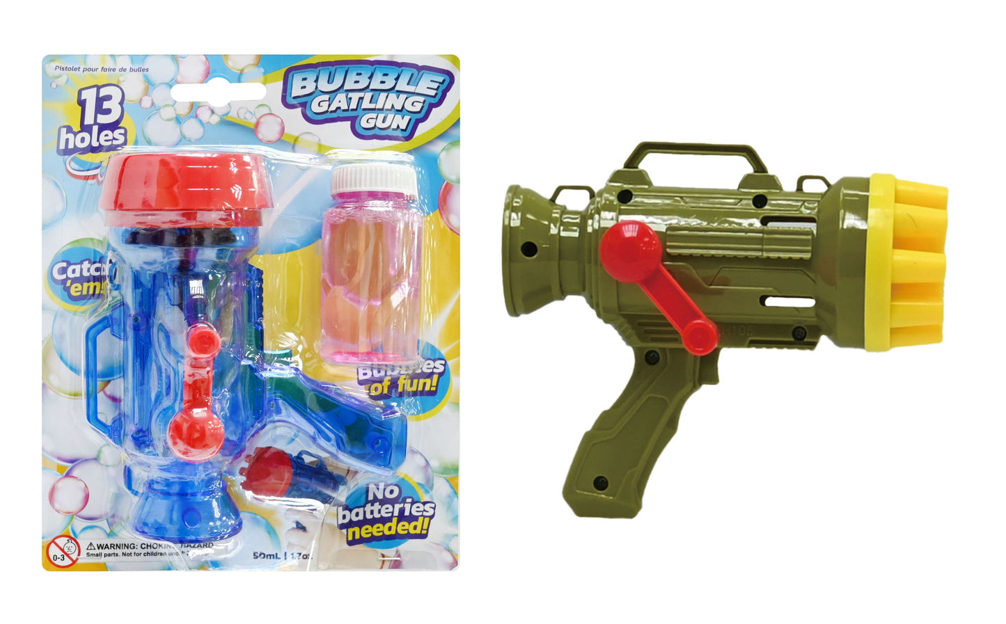 Bubble Gatling Gun 2 Assorted Colours