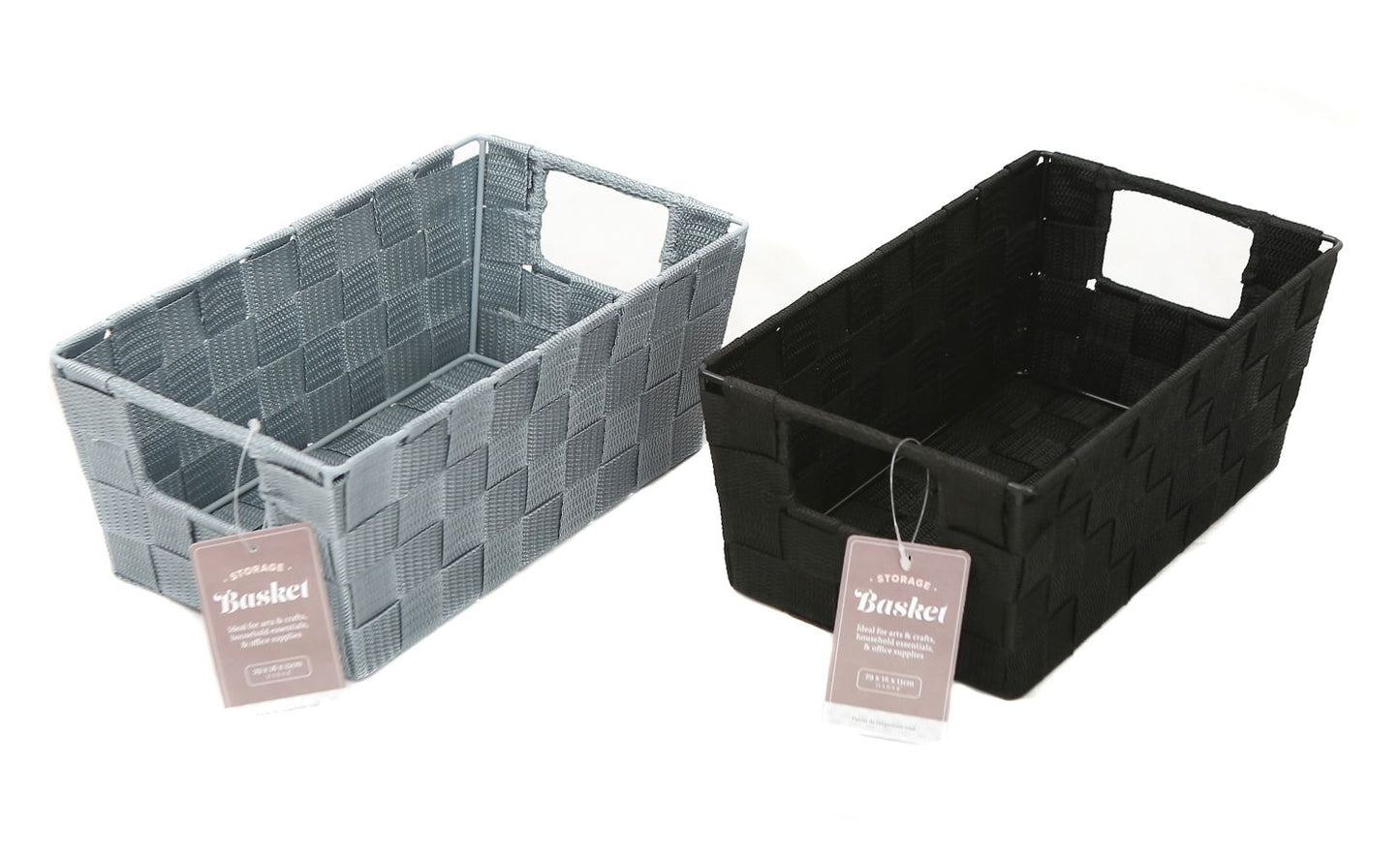 Basket Non-Woven 29 x 16 x 11cm 2 Assorted Colours