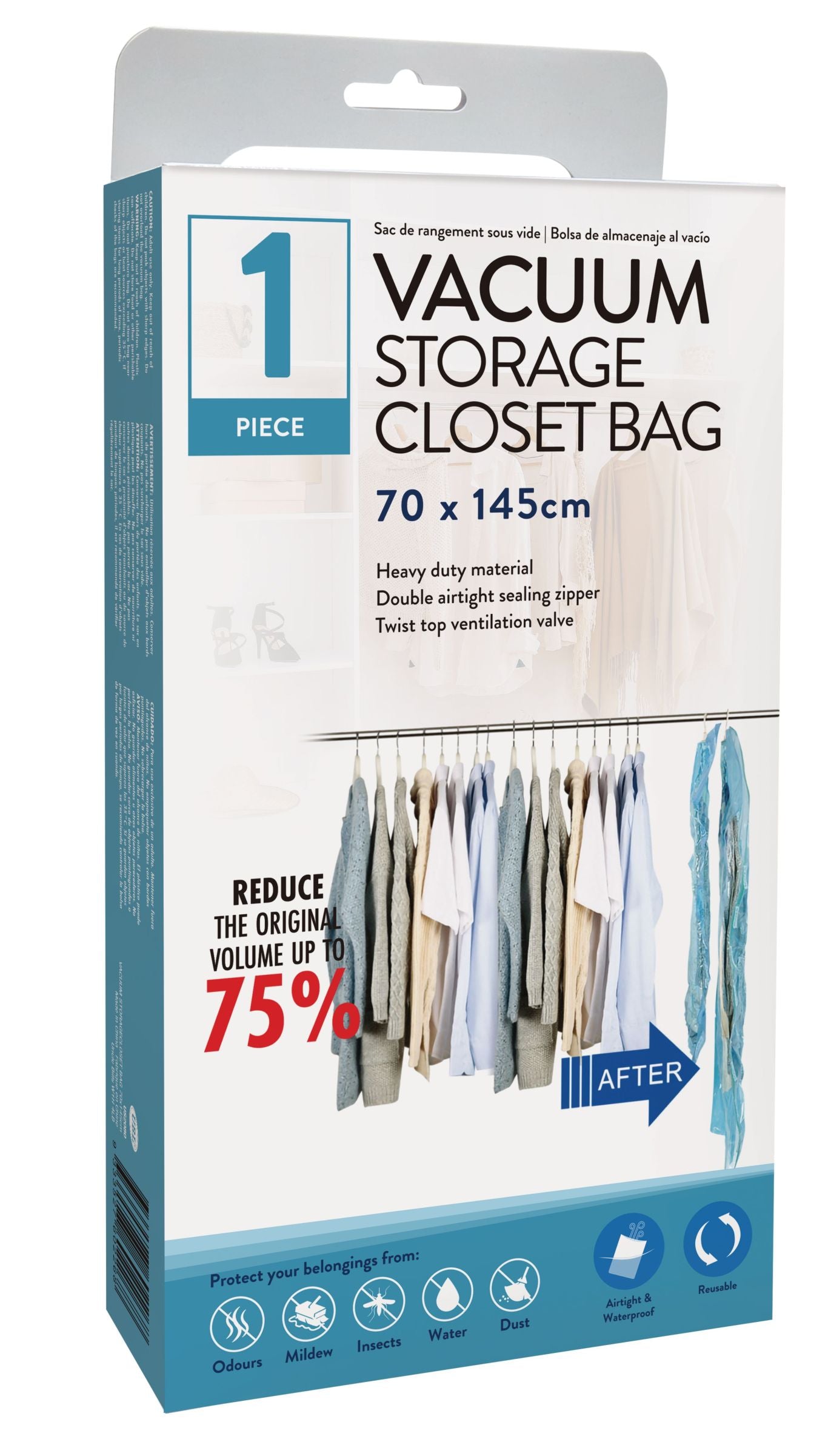 Vacuum Storage Closet Bag 70 x 145cm