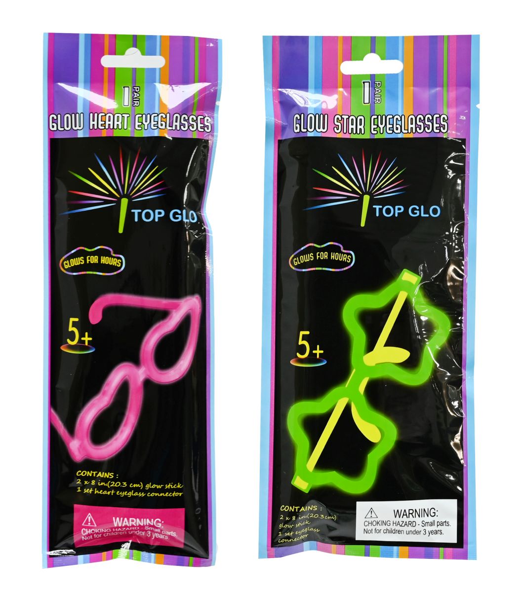 Glow Heart & Star Glasses 2 Assorted