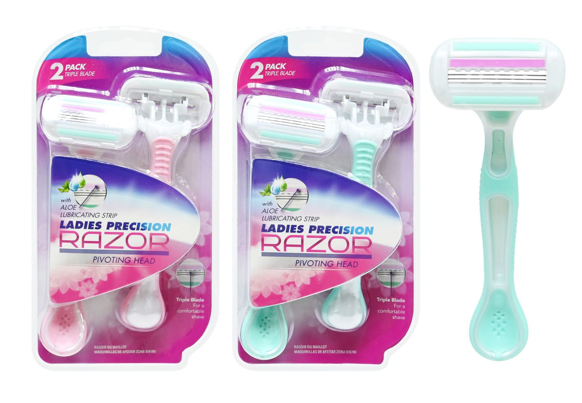 Ladies 3-Blade Razors 2-Pack - Assorted Colors