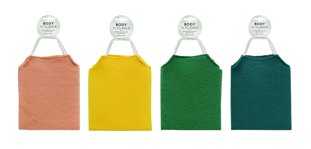 Exfoliating Body Scrubber With Handles 4 Assorted