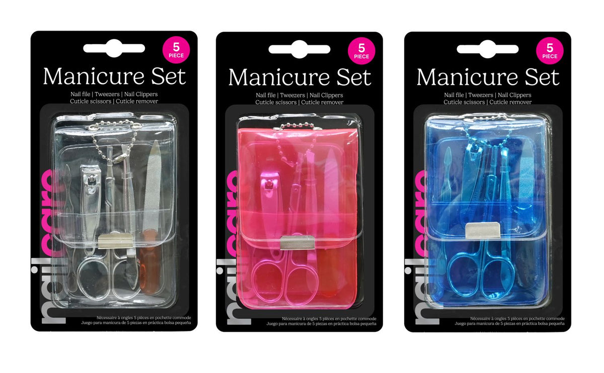 Manicure Set 5-Piece - 3 Assorted Colors