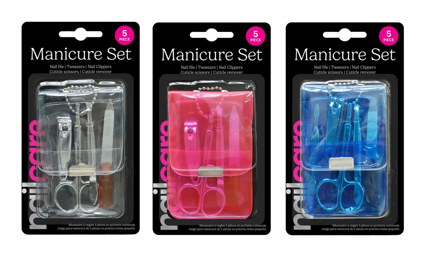 Manicure Set 5-Piece - 3 Assorted Colors