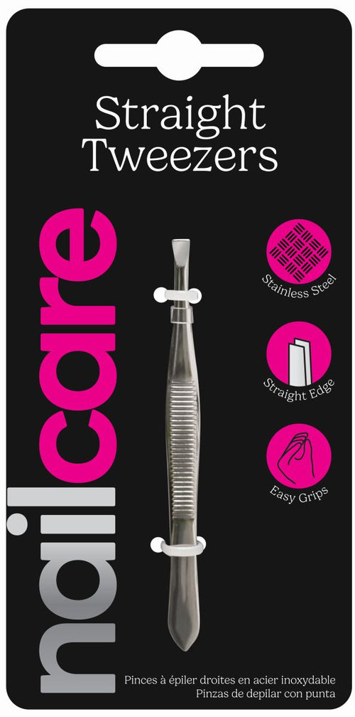 Straight Tweezers 8cm - Stainless Steel