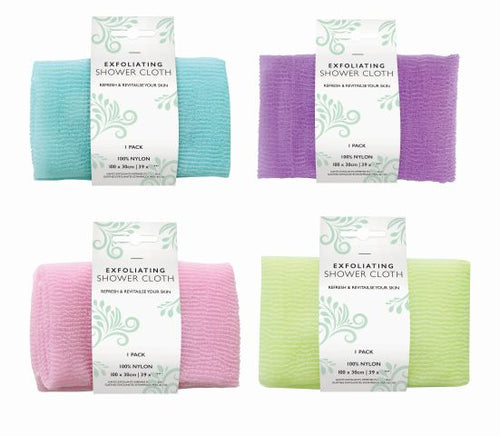 Exfoliating Shower Cloth - 4 Assorted Colors
