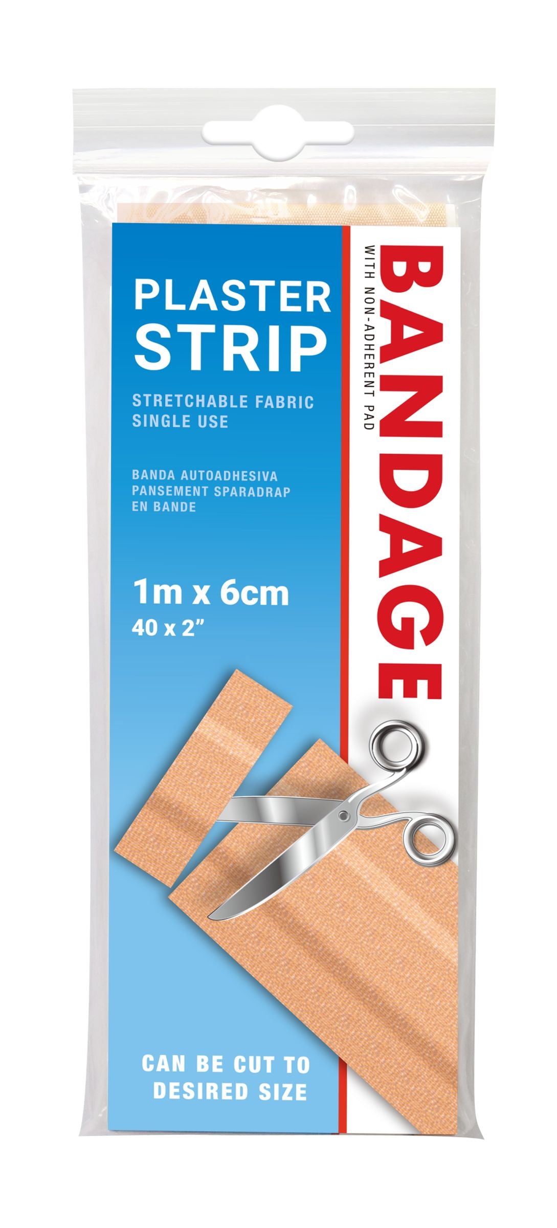 Fabric Bandage Strip 6x100cm - Stretchable Roll