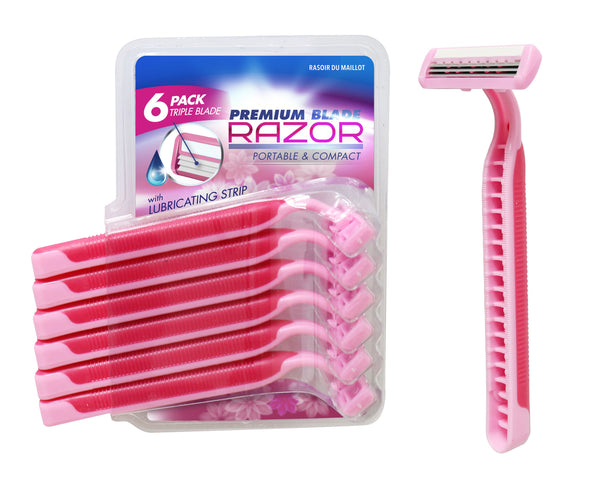 Ladies 3-Blade Disposable Razors 6-Pack - Value