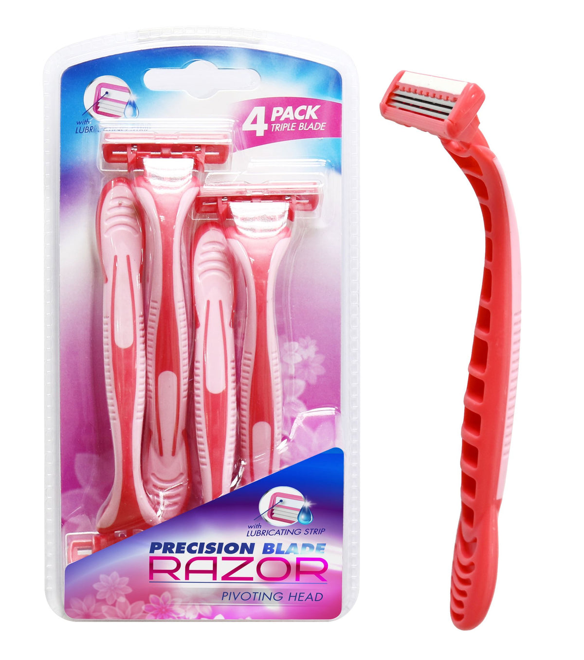 Ladies 3-Blade Disposable Razors 4-Pack
