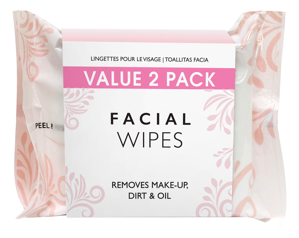 Facial Wipes 50-Count - 2 Packs of 25