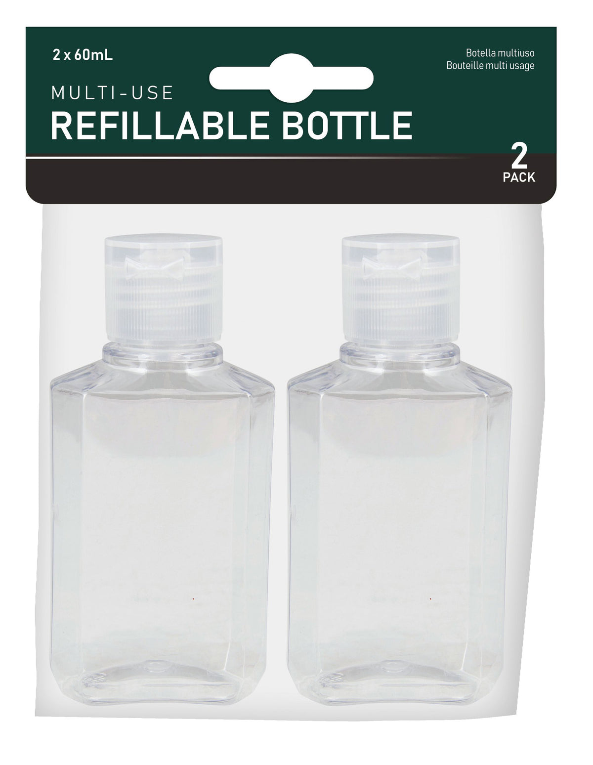 Multi-Use Bottles 60mL - 2 Pack Travel Size