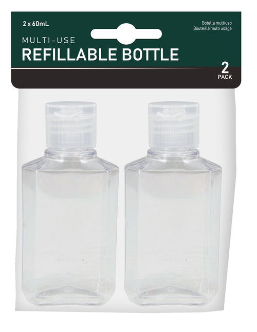 Multi-Use Bottles 60mL - 2 Pack Travel Size