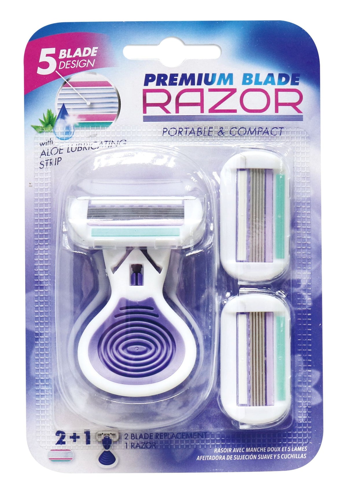 Soft Grip 3-Blade Razors - 3 Piece Set