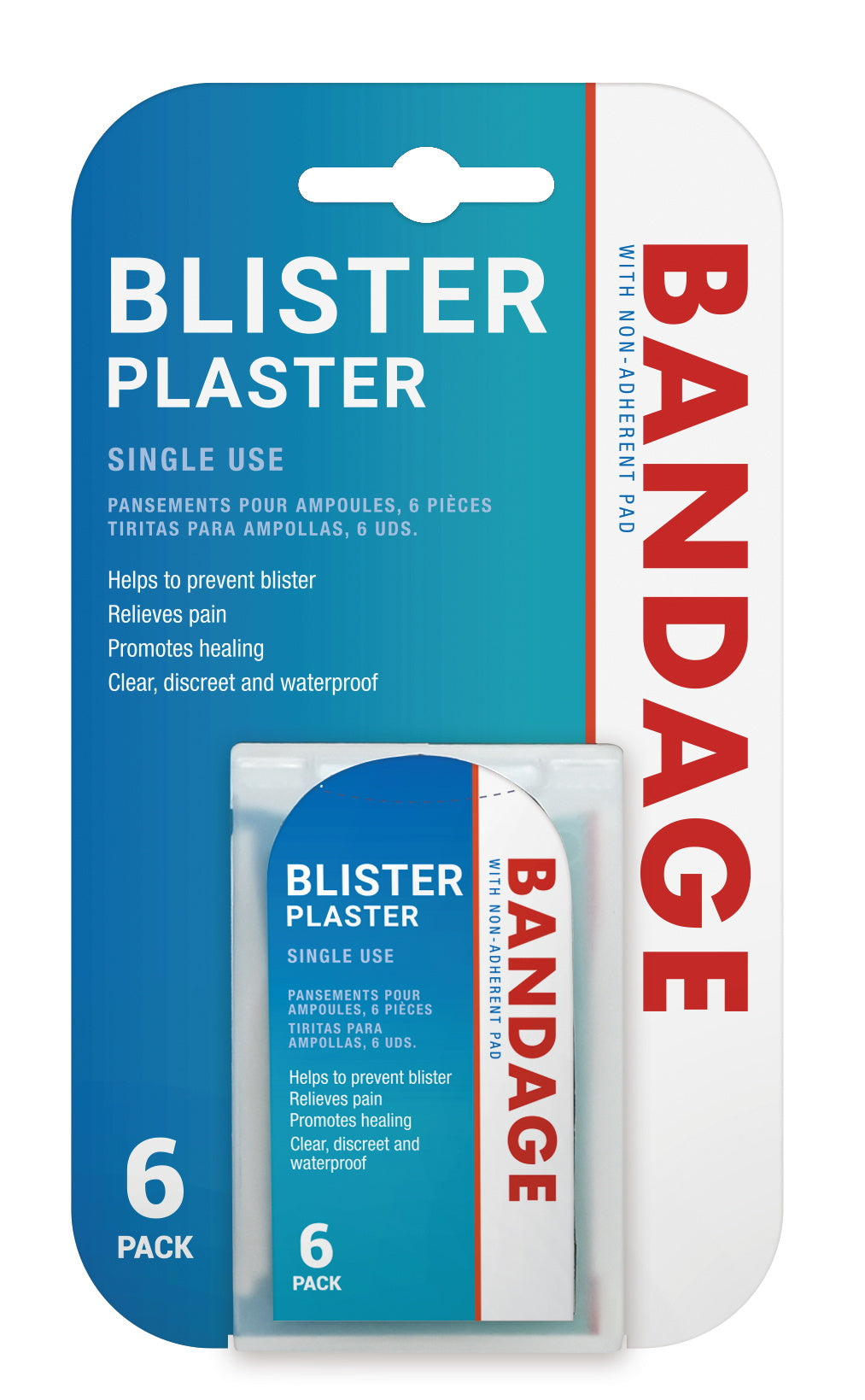Blister Plasters 6-Pack - Cushioned Protection