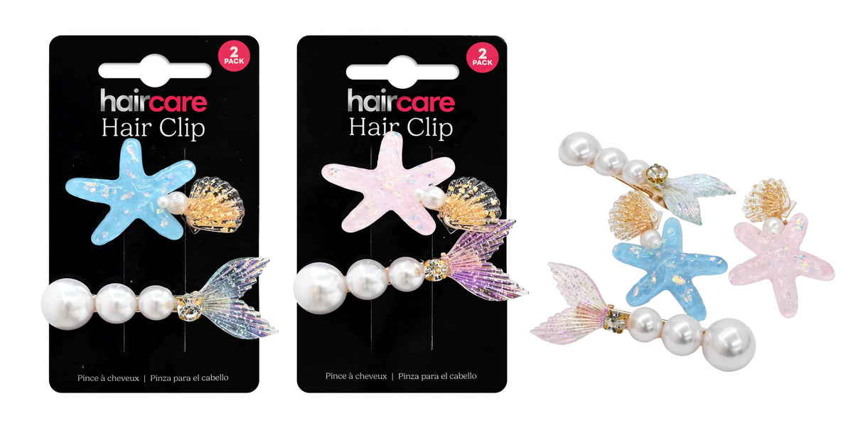 Hair Clip 2 Piece Set 3 Assorted