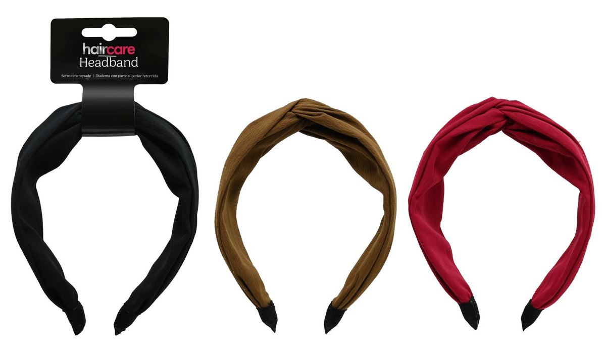 Headband with Twist Top 3 Assorted