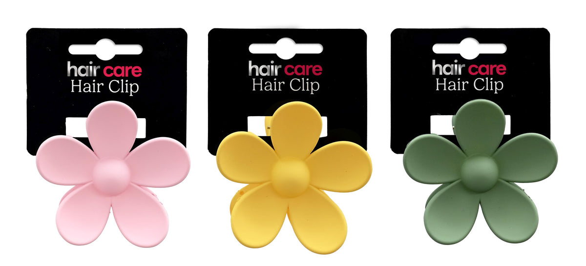 Hair Flower Claw Clip 3 Assorted