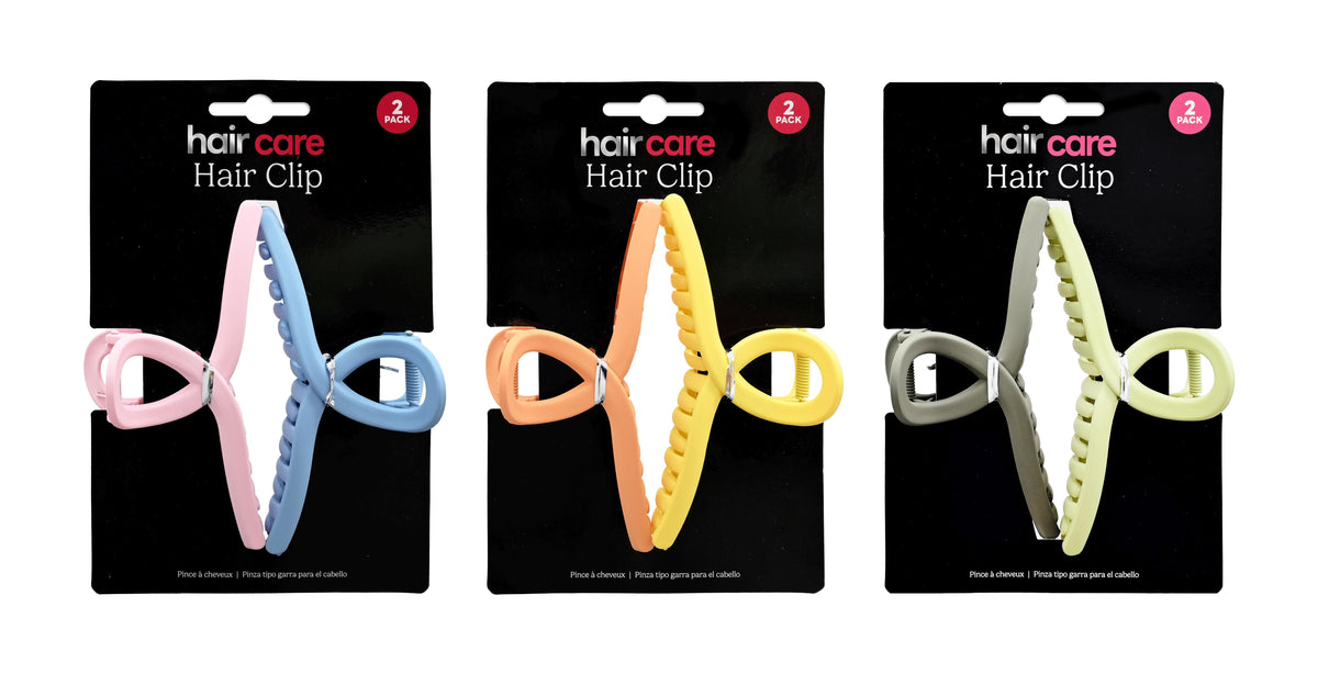 Hair Claw Clip 2 Pack 3 Assorted