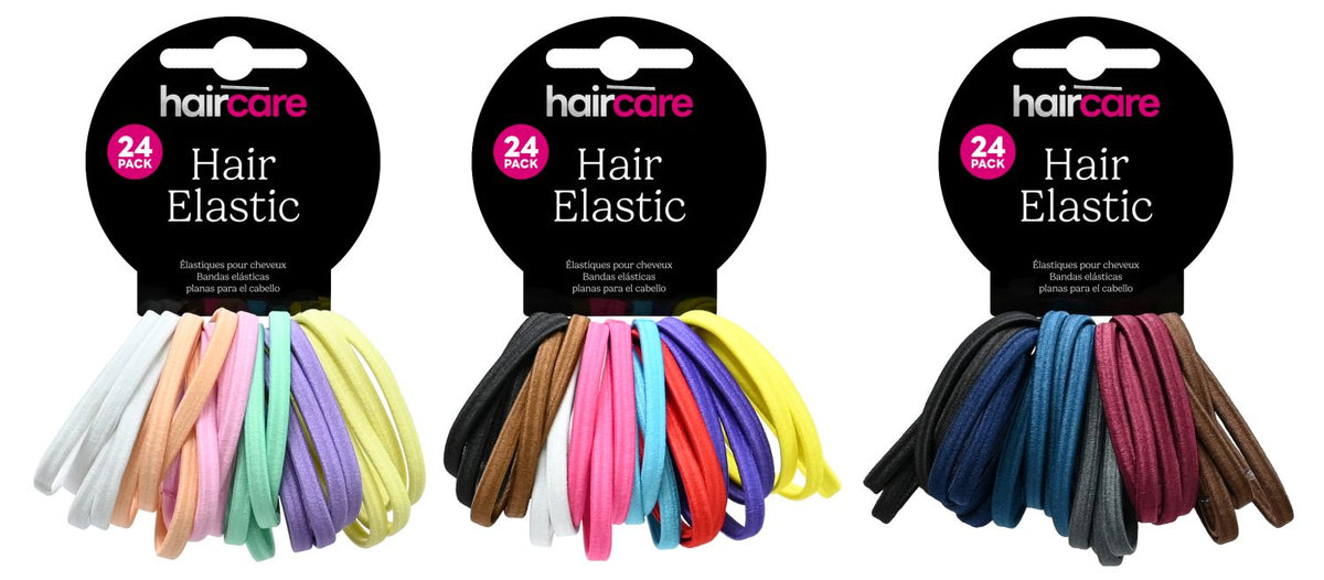 Flat Hair Elastics 24-Pack
