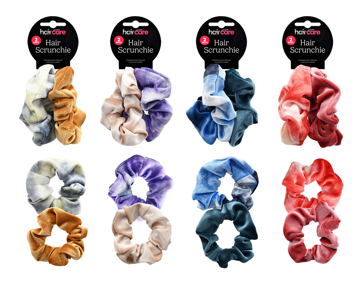 Velvet Scrunchies 2-Pack - 4 Assorted Colors