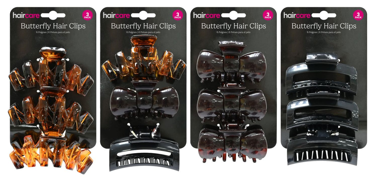 Assorted Hair Clips 12-Pack - 4 Colors & Styles