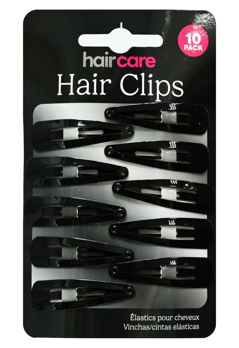 Black Hair Clips 10-Pack