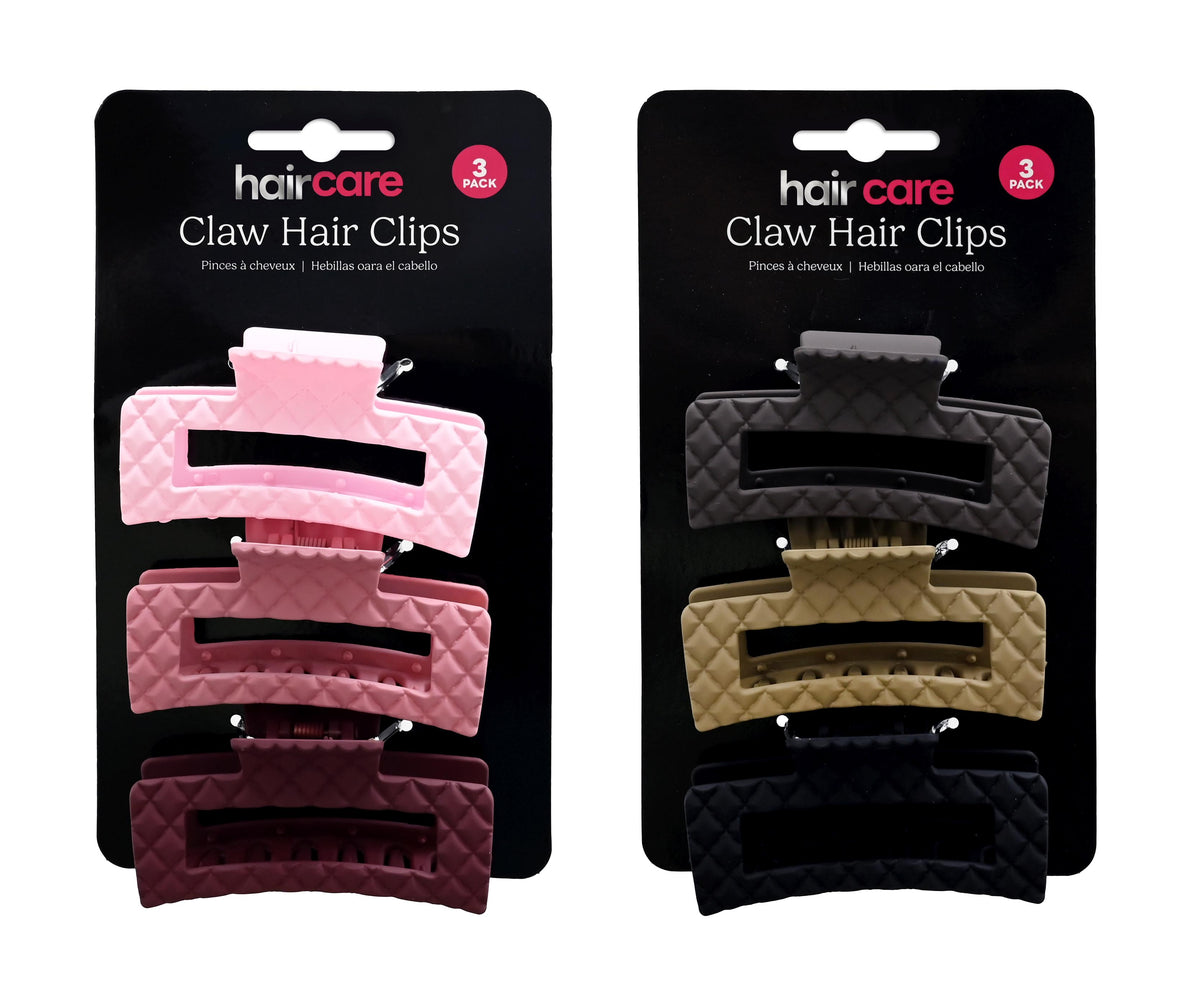 Premium Hair Claw Clips 8cm - 6-Pack Assorted