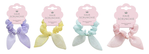 Organza Bow Scrunchie 4 Assorted Colors
