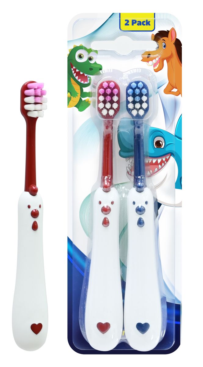 Kids Soft Toothbrush 2-Pack - Assorted Colors