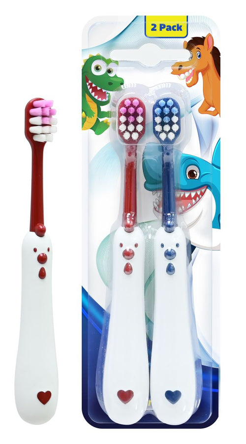 Kids Soft Toothbrush 2-Pack - Assorted Colors