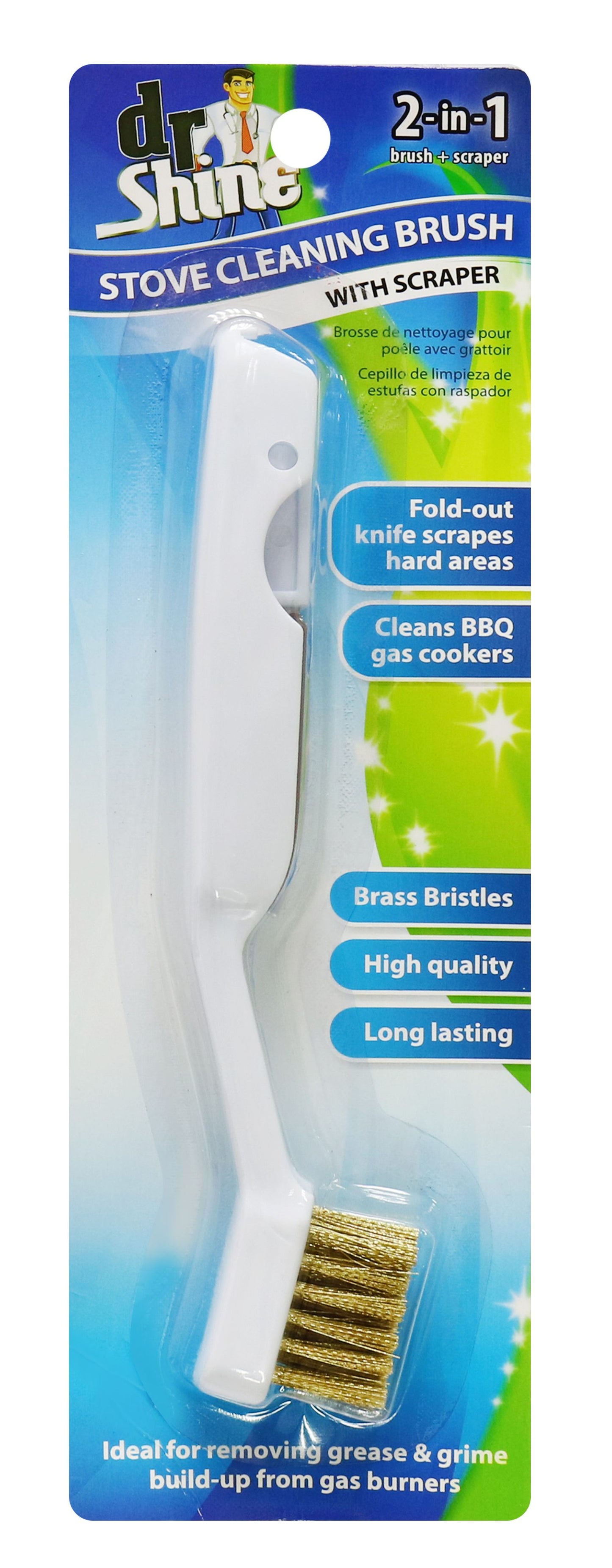 Stove Cleaning Brush with Scraper 2 in 1 /18cm