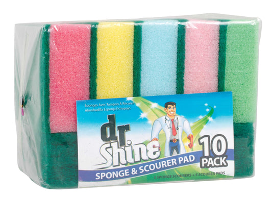Sponge & Scourer Pad 10 Pack
