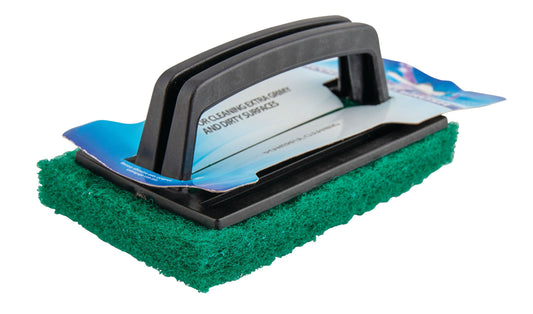 Scourer Pad Brush with Handle 15 x 9cm