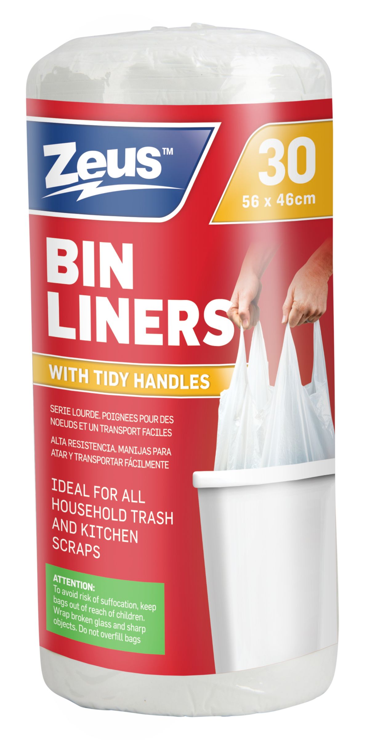 Scented Bin Liners 56x46cm with Handles - 30 Pack