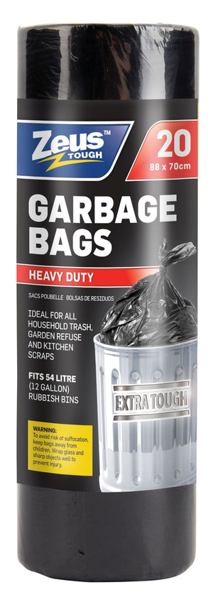 Heavy Duty Garbage Bags 88x70cm - 20 Pack