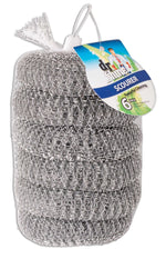 Steel Wire Scourers 6-Pack - Heavy Duty