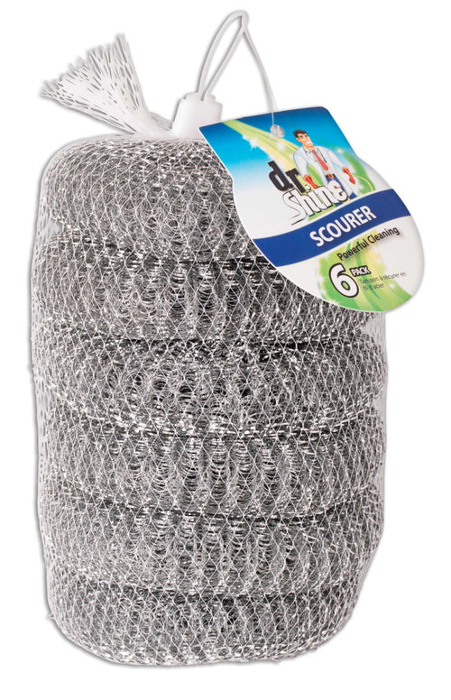 Steel Wire Scourers 6-Pack - Heavy Duty